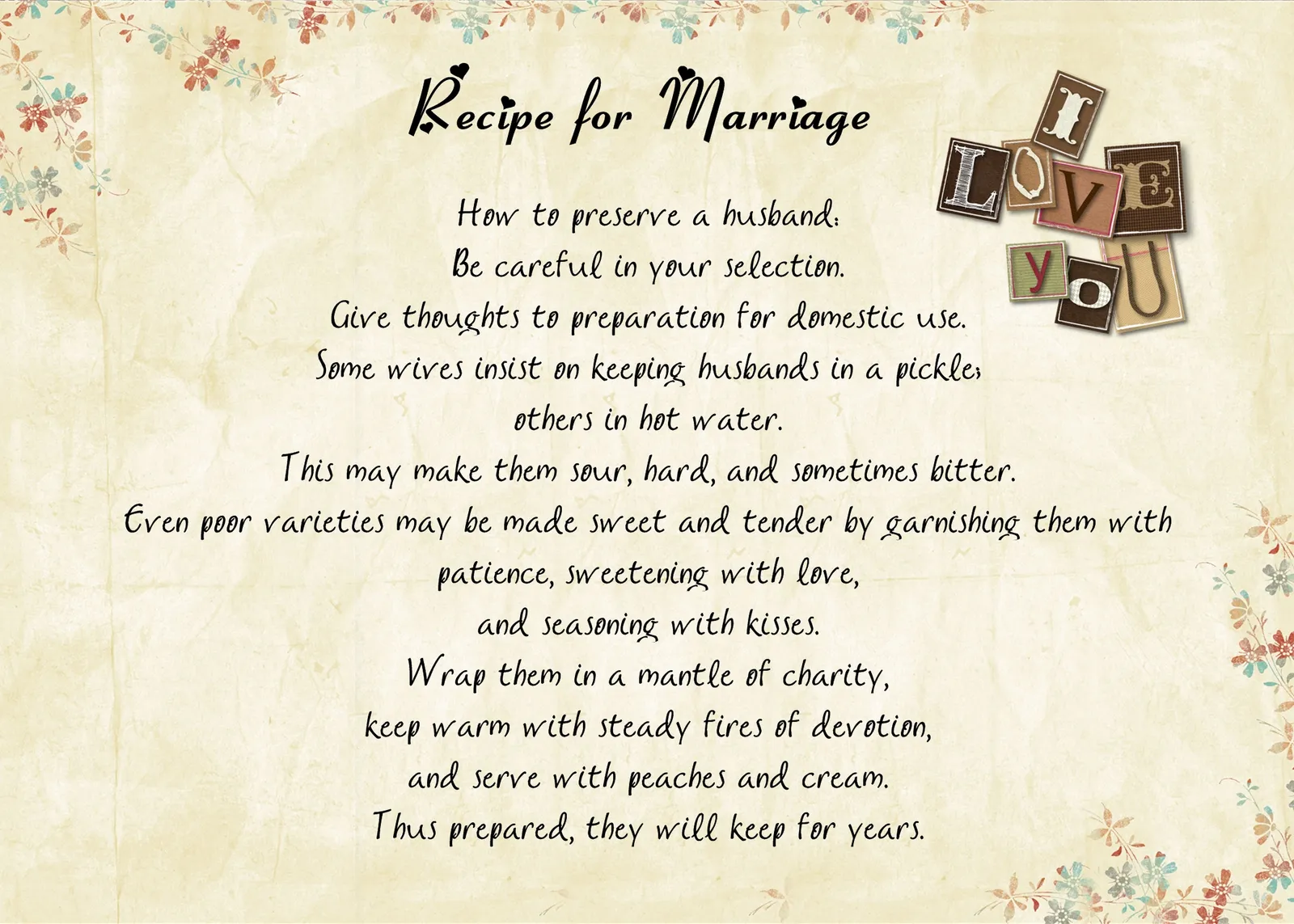 7x5 Marriage Recipe 2