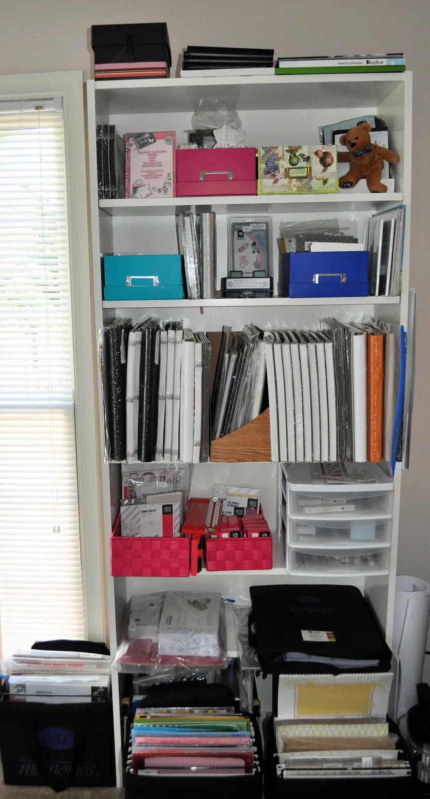 scrapbooking bookcase